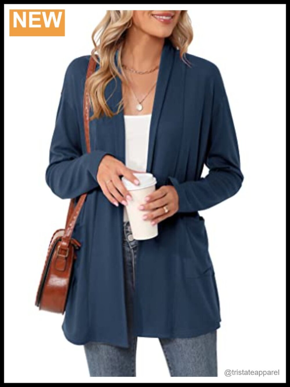 Micoson Women's Long Sleeve Open Front Cardigan Lightweight with Pockets